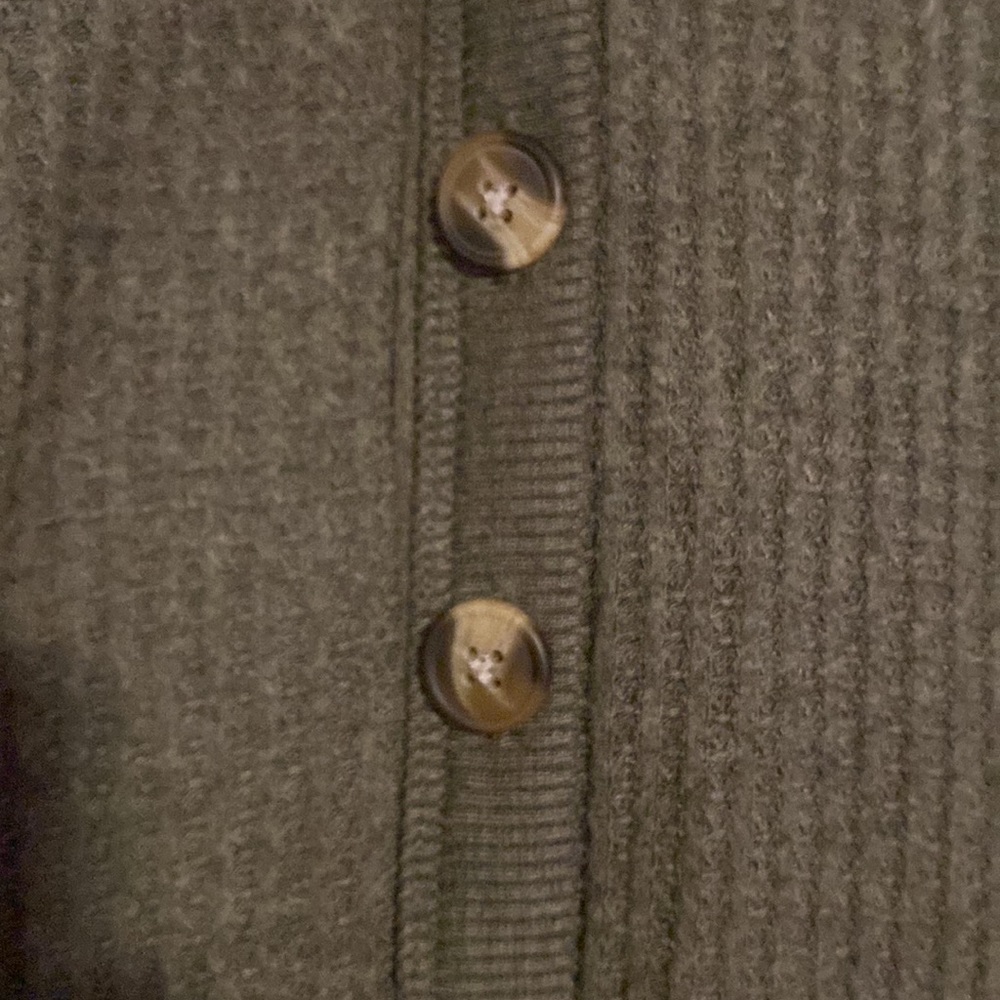 American Eagle Waffle Dress Olive Green Size XS - Picture 3 of 4